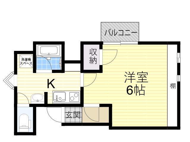 クリアネス千里山(1K/3階)の間取り写真