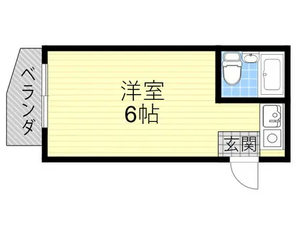 フェリス山手(ワンルーム/2階)の間取り写真