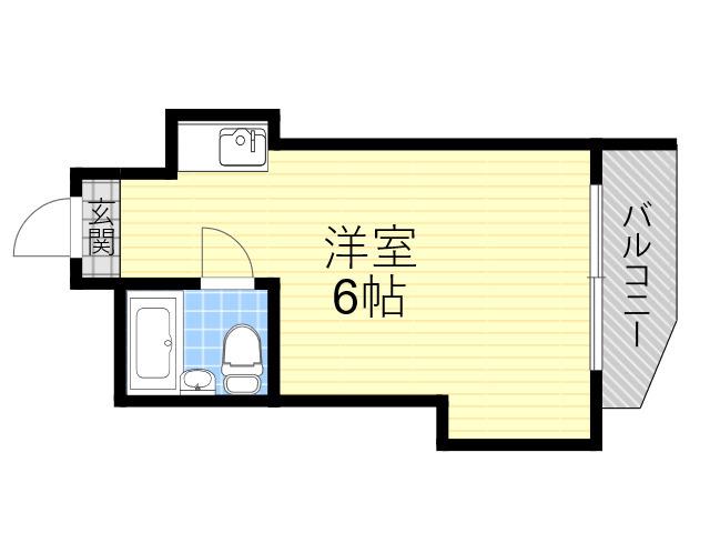 フェリス山手(ワンルーム/3階)の間取り写真
