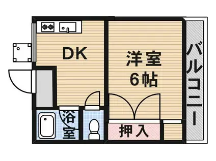 三和ハイツ(1K/2階)の間取り写真