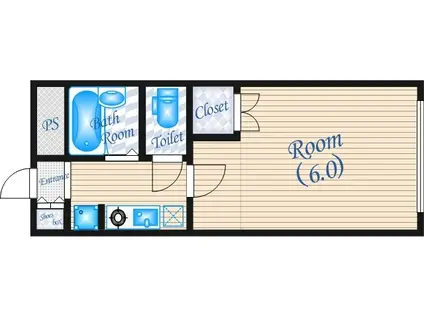 ロイヤル江坂(1K/7階)の間取り写真