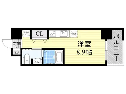 グレンパーク江坂Ⅱ(ワンルーム/6階)の間取り写真