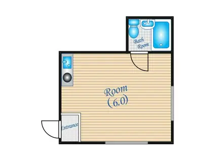 大野ハイツ(ワンルーム/1階)の間取り写真