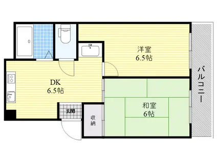 岸田マンション(2DK/3階)の間取り写真