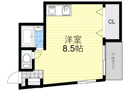 桜コーポ(ワンルーム/2階)の間取り写真
