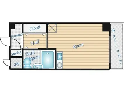 リアーズ江坂(ワンルーム/3階)の間取り写真
