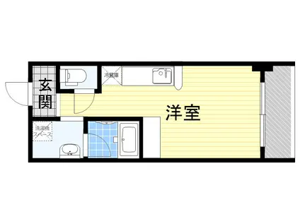 ニッケノーブルハイツ江坂(ワンルーム/9階)の間取り写真