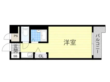 ラ・カサ・エフ(1K/2階)の間取り写真