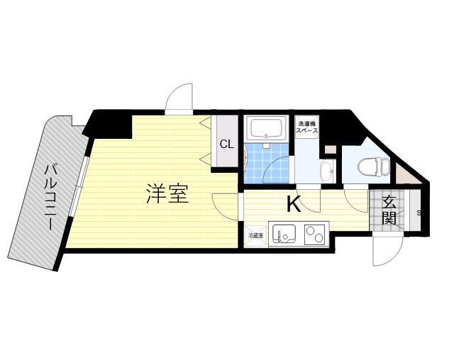 RIDGE江坂(1K/8階)の間取り写真