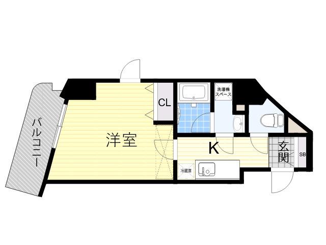 RIDGE江坂(1K/5階)の間取り写真