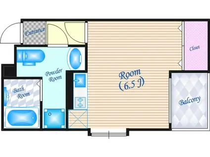 REBANGA江坂AP(1K/7階)の間取り写真