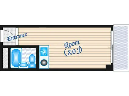 ビスタ緑地(1K/3階)の間取り写真