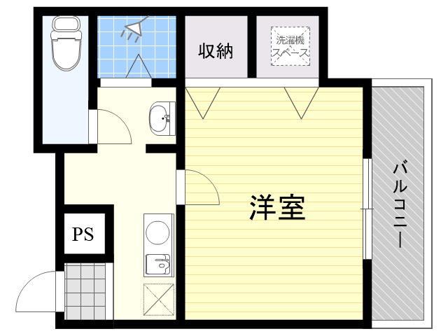 グランドステージ江坂(1K/6階)の間取り写真