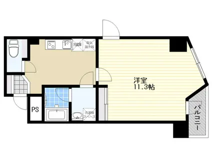 協同レジデンス江坂(1K/3階)の間取り写真
