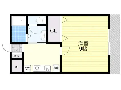 グラン・ソレイユ(1DK/3階)の間取り写真