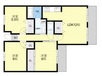 メゾン1507(3LDK/4階)の間取り写真