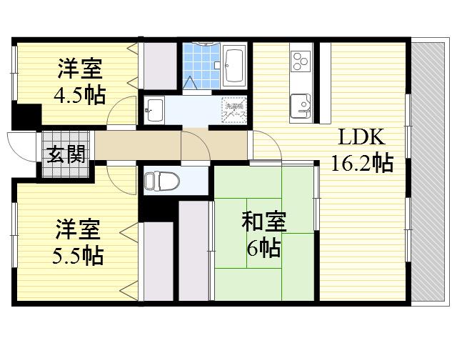 コアロード千里(3LDK/5階)の間取り写真