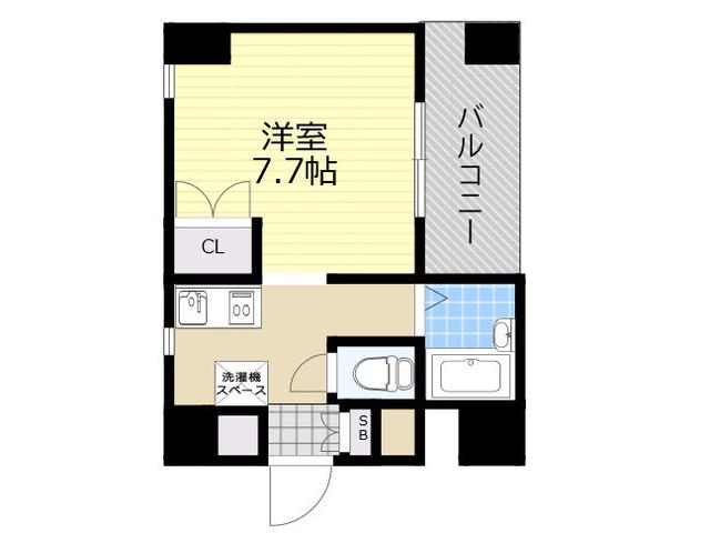 ラウム江坂(1K/8階)の間取り写真