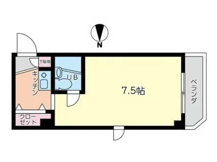 M&Tエサカ(ワンルーム/2階)の間取り写真