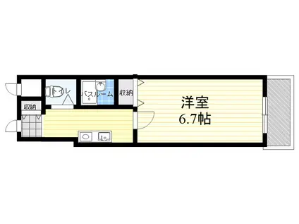 ピュアフォレスト(1K/1階)の間取り写真