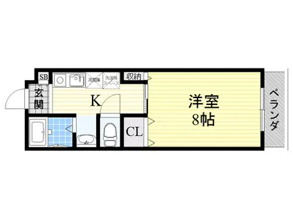 ドミトリオ仁王田(1K/1階)の間取り写真