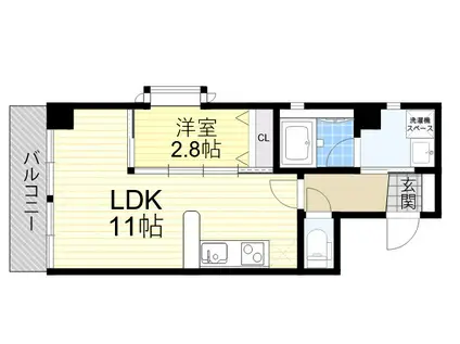 THE BRILLIANT 尚(1LDK/2階)の間取り写真