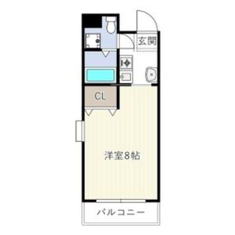 INOVE上山手(1K/1階)の間取り写真