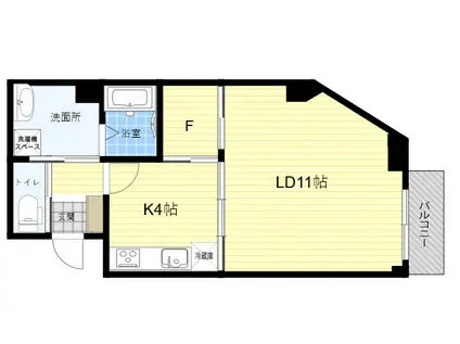 アートリファイン関大(1SLDK/1階)の間取り写真