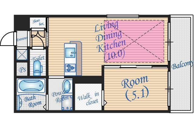 第21関根マンション(1LDK/12階)の間取り写真
