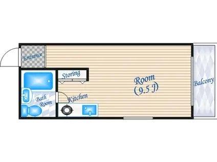 ファインクレスト・エサカ(ワンルーム/5階)の間取り写真