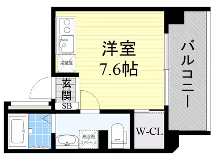 ドゥーエ江坂1(ワンルーム/7階)の間取り写真