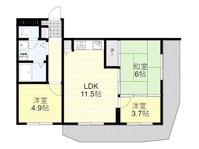 ライオンズマンション桃山台(3LDK/3階)の間取り写真