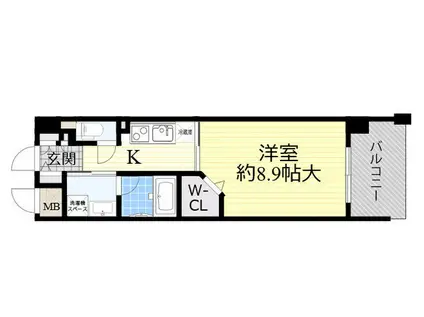 ア・ミュゼ新大阪(1K/4階)の間取り写真