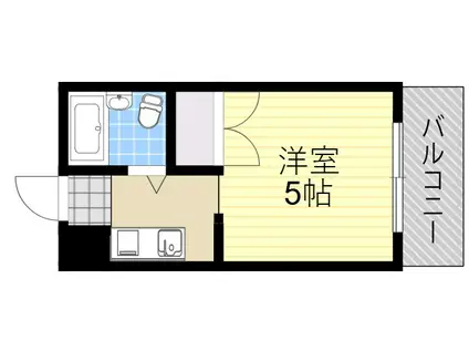 バウハウス(ワンルーム/5階)の間取り写真