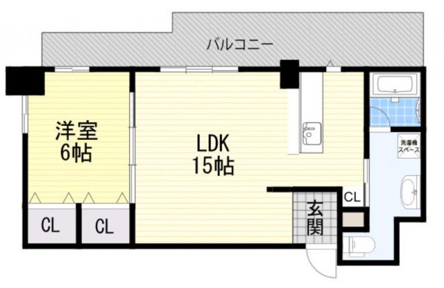 PHOENIX緑地公園(1LDK/2階)の間取り写真