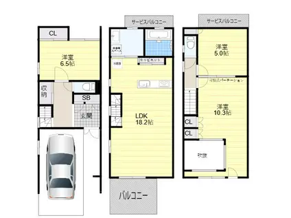 SAK’S　ESAKA(3LDK)の間取り写真