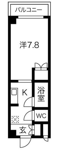 E-GATE(1K/5階)の間取り写真