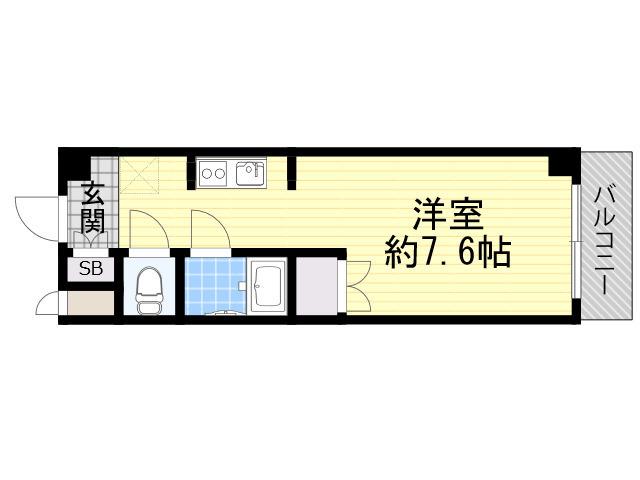 E-GATE(ワンルーム/5階)の間取り写真
