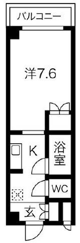 E-GATE(1K/5階)の間取り写真