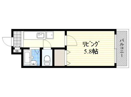 MAISON RAFFINE(1K/3階)の間取り写真