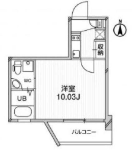URBAN FLATS江坂(1K/10階)の間取り写真
