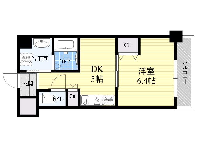 第16関根マンション(1DK/4階)の間取り写真