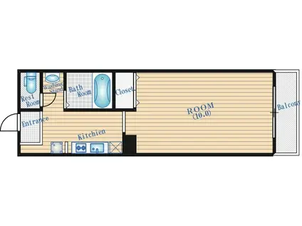 リュミエール江坂(1K/6階)の間取り写真