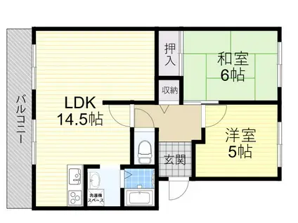 パティエール(2LDK/4階)の間取り写真