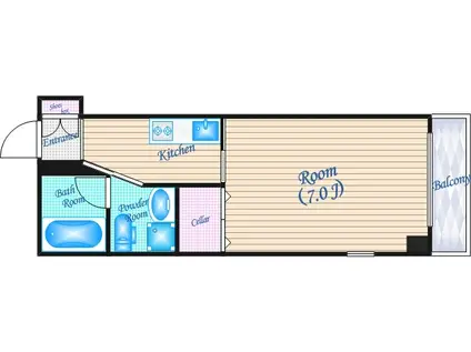 FONTE DELL ACQUA 江坂(1K/7階)の間取り写真