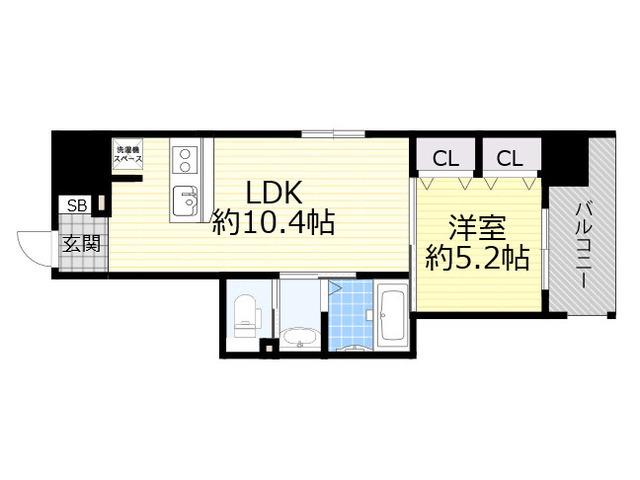 EST 18(1LDK/9階)の間取り写真