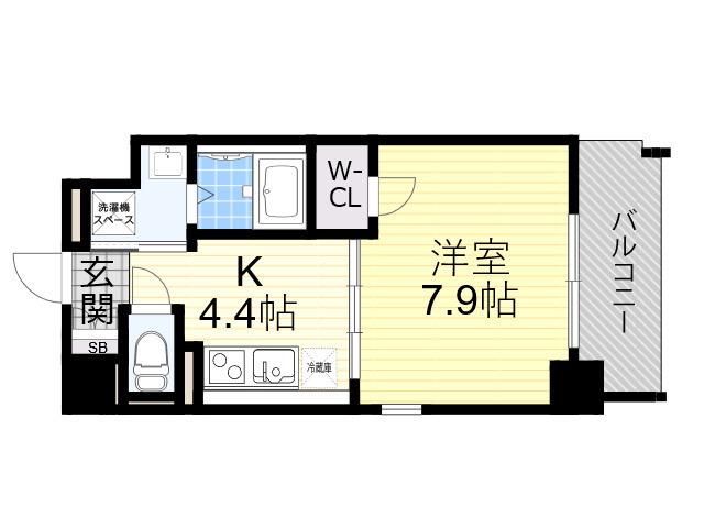M´S COMFORT ESAKA(1K/8階)の間取り写真