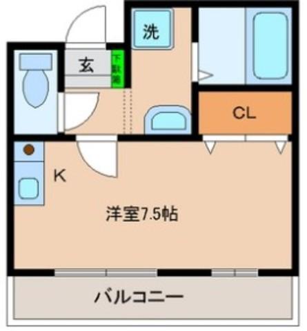 パナハイツ2001(ワンルーム/2階)の間取り写真