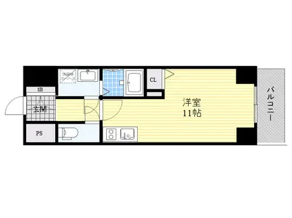 グランブルジュ(ワンルーム/5階)の間取り写真