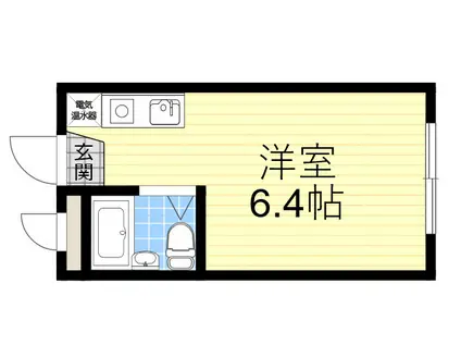 ソサエティ山手(ワンルーム/1階)の間取り写真